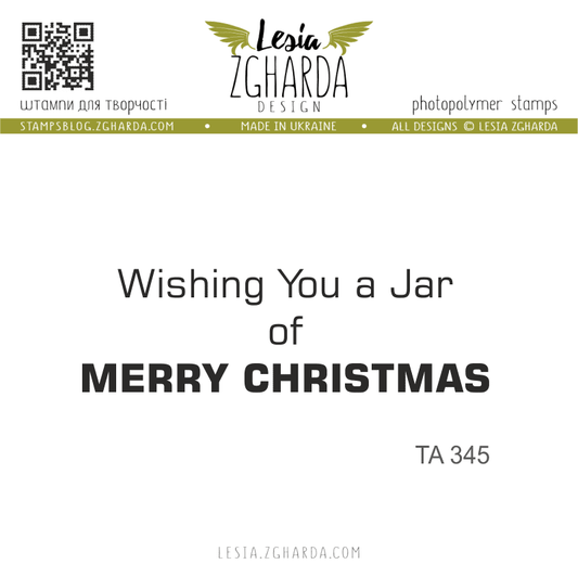 Lesia Zgharda Sentiment Stamp Set Wishing You a Jar of Merry Christmas