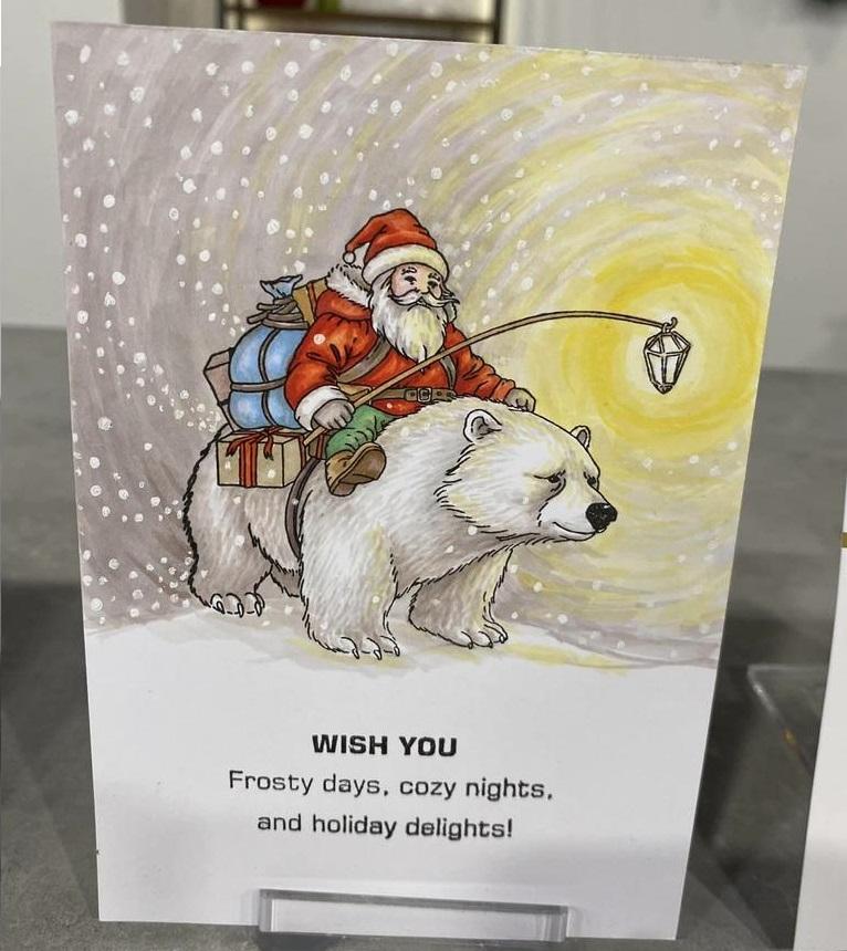 Lesia Zgharda Sentiment Stamp Set Wish You Frosty days