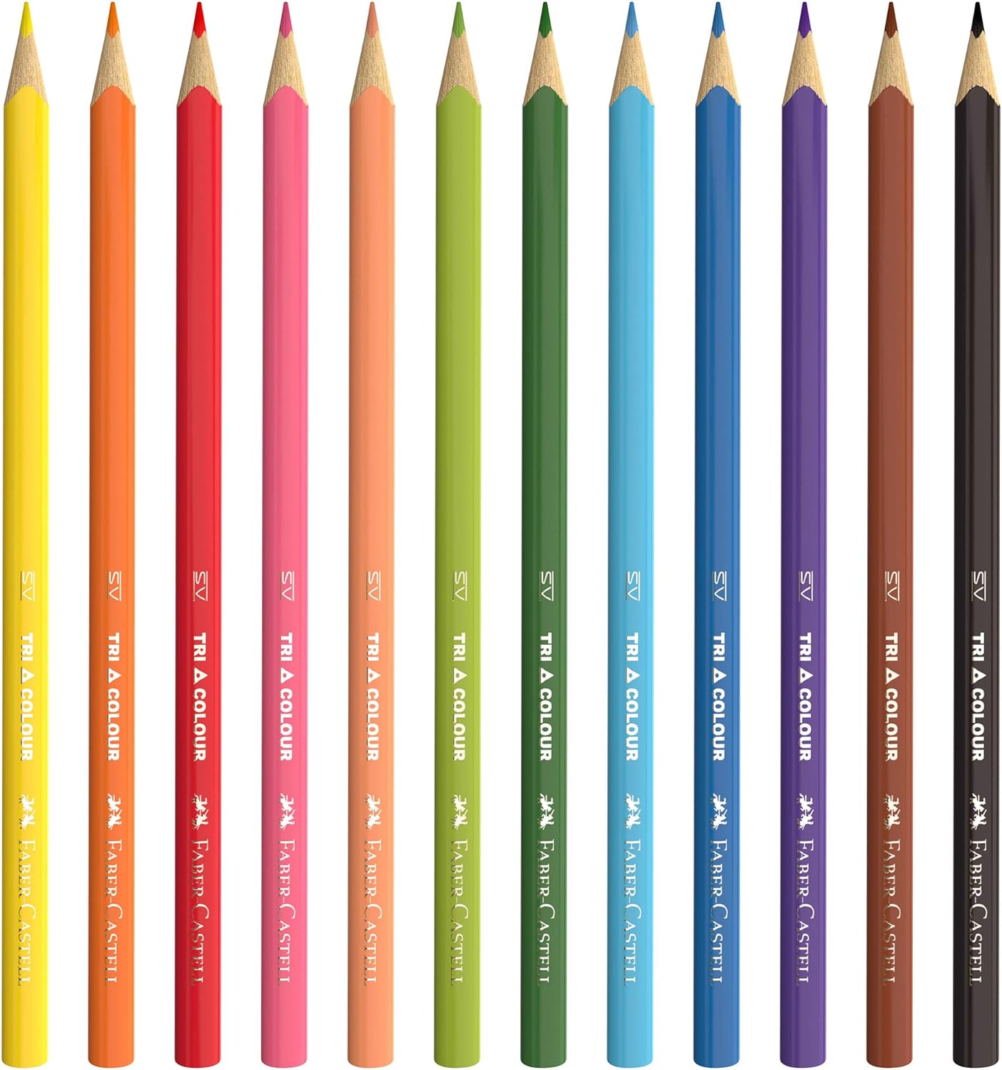 Faber Castell Triangle Colour Pencils Pk12