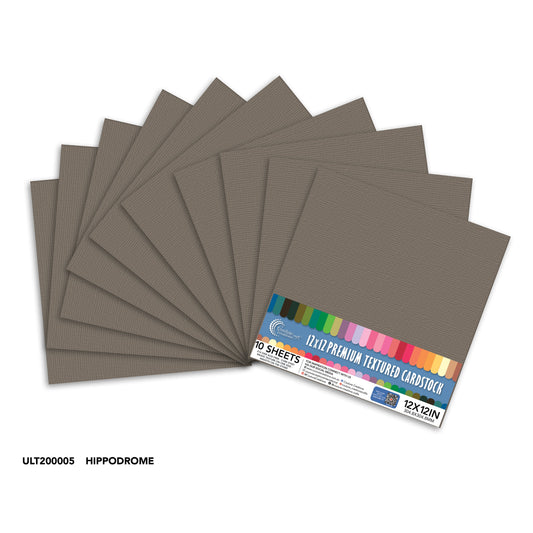 CC Textured Cardstock - 12x12 - Hippodrome (250gsm) - 10 Sheets