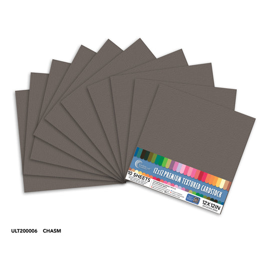 CC Textured Cardstock - 12x12 - Chasm (216gsm) - 10 Sheets