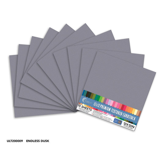 CC Textured Cardstock - 12x12 - Endless Dusk (216gsm) - 10 Sheets