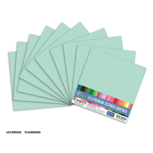 CC Textured Cardstock - 12x12 - Charming (216gsm)  - 10 Sheets