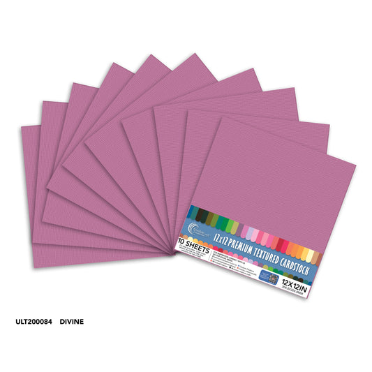CC Textured Cardstock - 12x12 - Divine (250gsm) - 10 Sheets