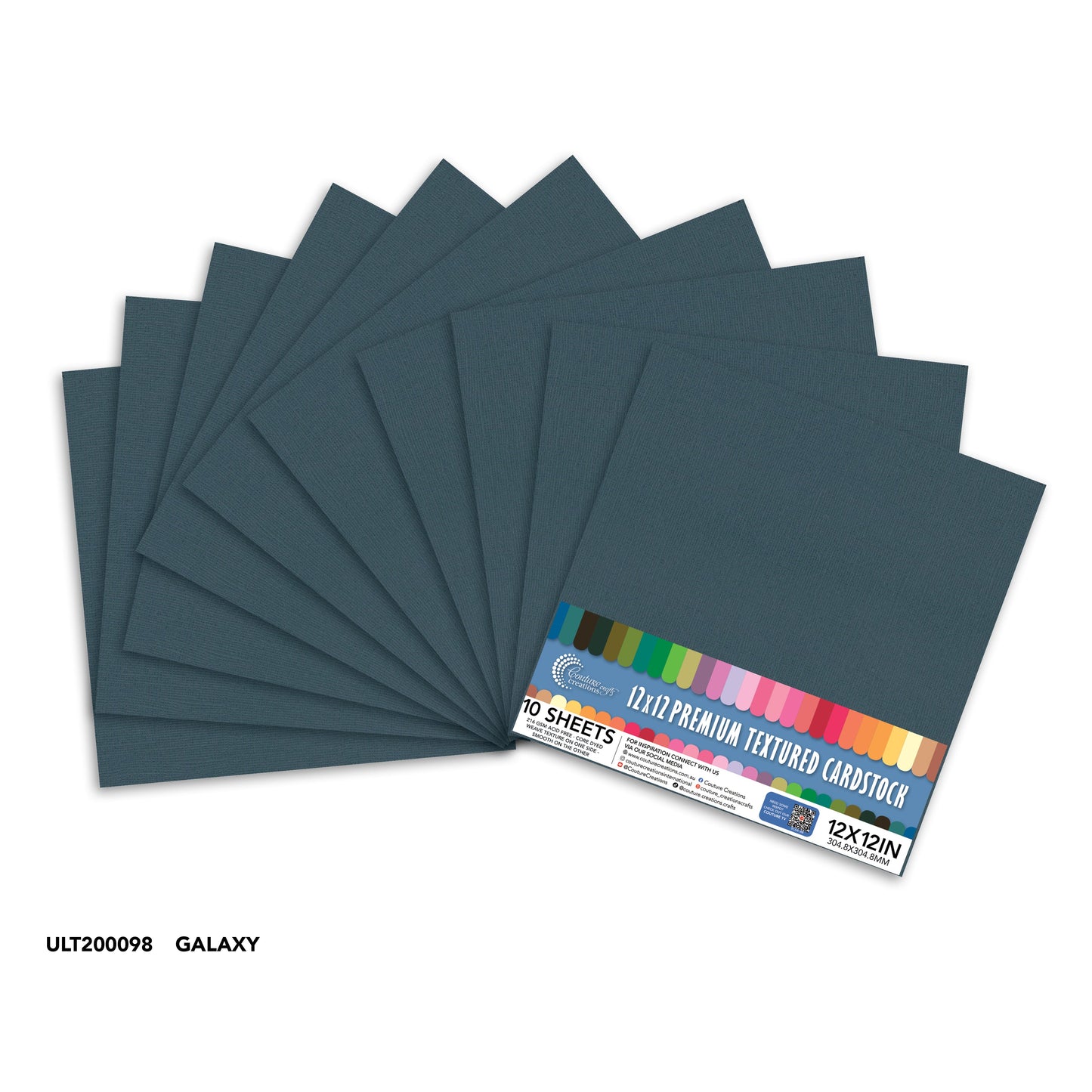 CC Textured Cardstock - 12x12 - Galaxy (216gsm) - 10 Sheets