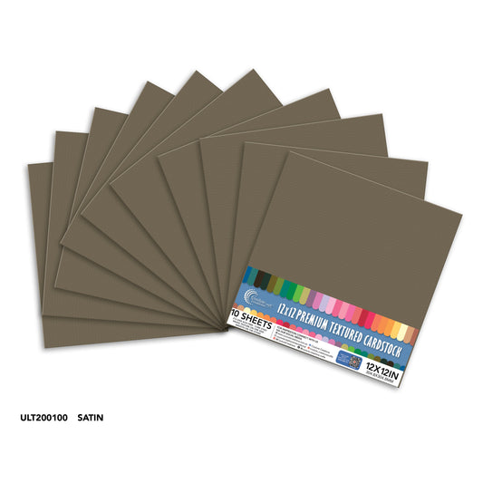 CC Textured Cardstock - 12x12 - Satin (216gsm) - 10 Sheets