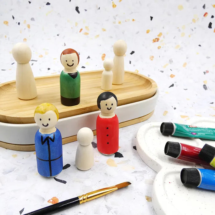 Value Craft Wood Mini People PK3