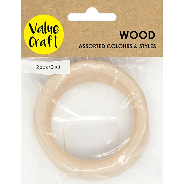 Value Craft Wood Mini Hoops Pk2