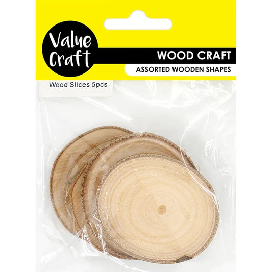 Value Craft Assorted Wood Stepping Stones Pk5