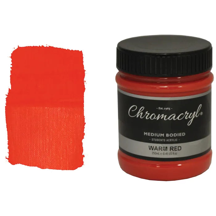 WARM RED Chromacryl Student Acrylic 250ml