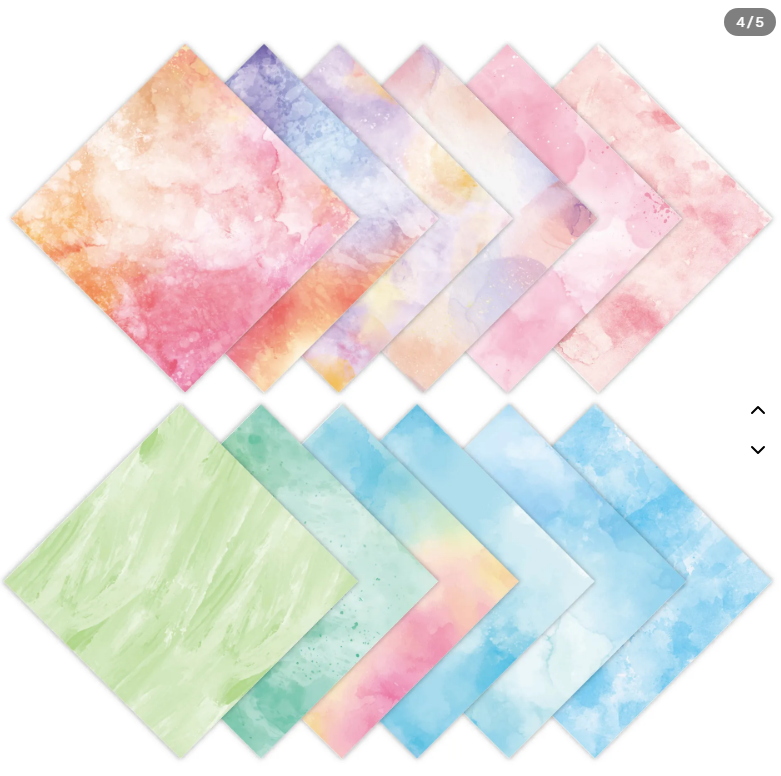 6x6" Watercolour Background Paper Pk12