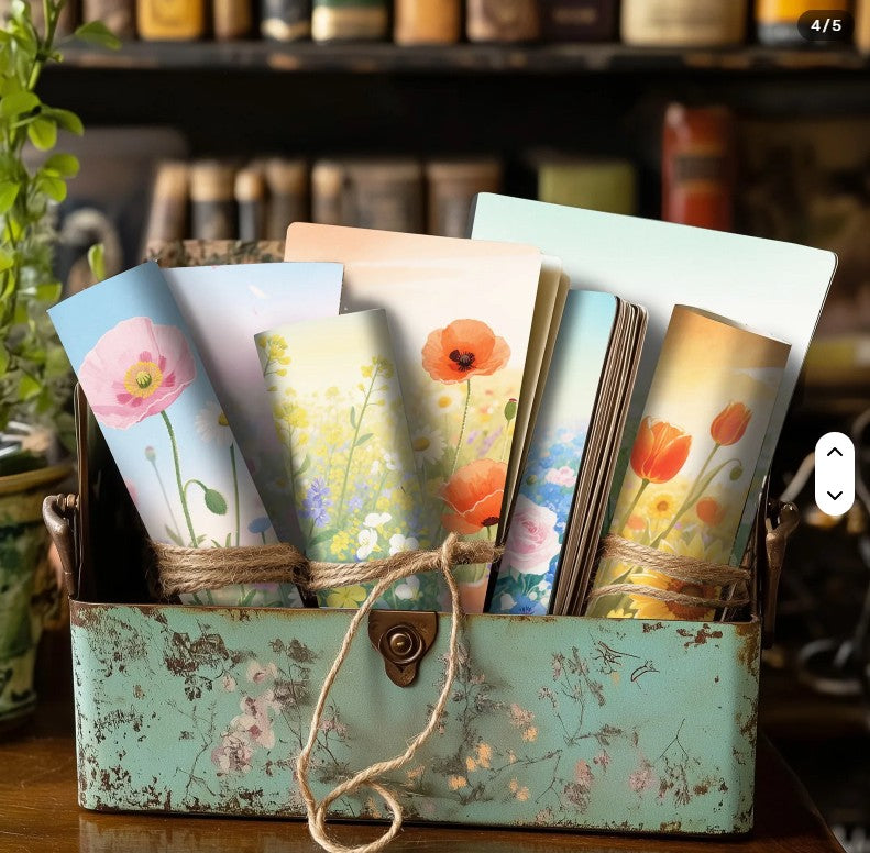 6x6" Watercolour Flowers Background Paper Pk12