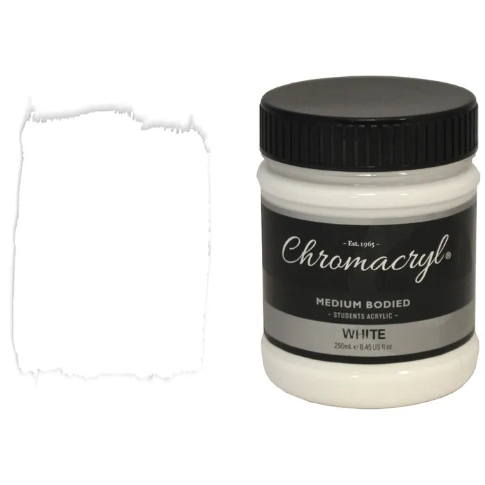 WHITE Chromacryl Student Acrylic 250ml