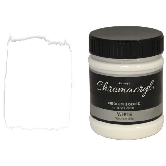 WHITE Chromacryl Student Acrylic 250ml