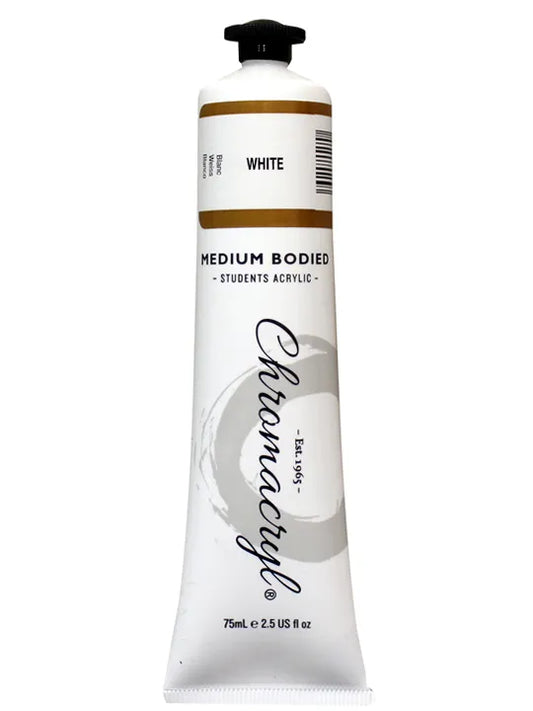 WHITE Chromacryl Student Acrylic 75ml