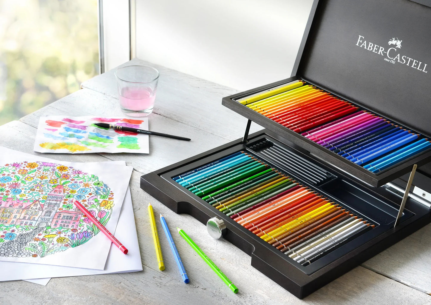 Faber Castell Albrecht Durer Watercolour Pencils Deluxe Wood Gift Box 72