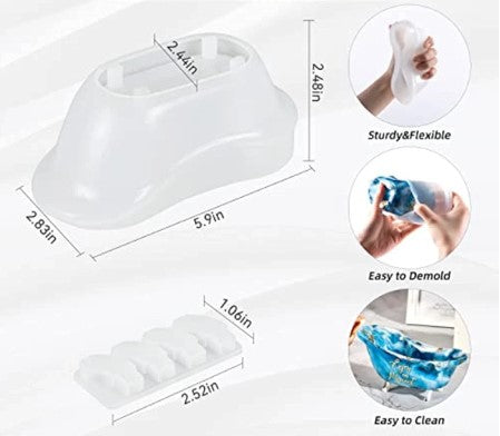 CD Clear Bathtub Soap Tray Silicone Mould