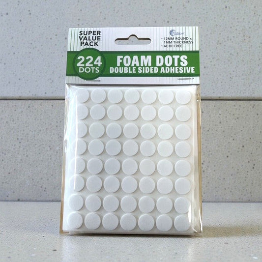 CC Foam Dots Double Sided Adhesive Pk224 12mm x 1mm
