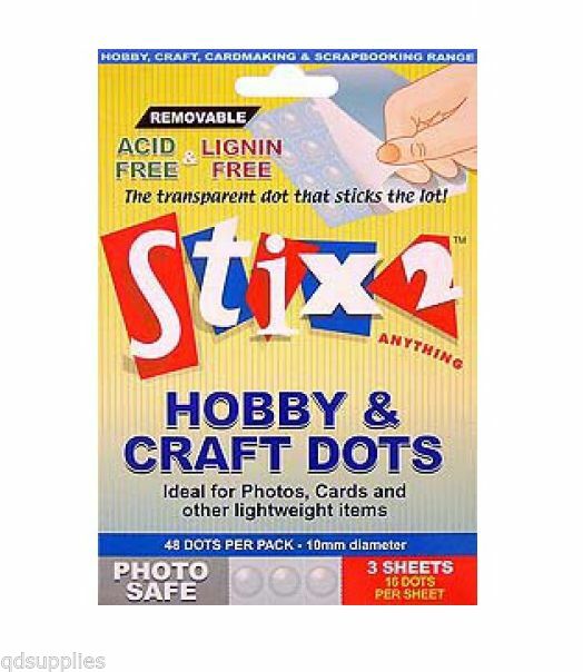 Stix2Anything Removable Hobby & Craft Dots 10mm Pk48