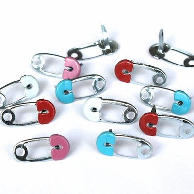 Eyelet Outlet Safety Pin Brads Pk12