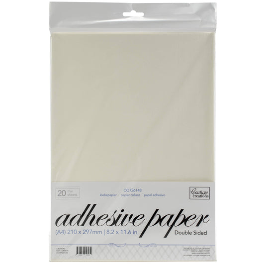 CC A4 Adhesive Dble Sided Paper Pk20