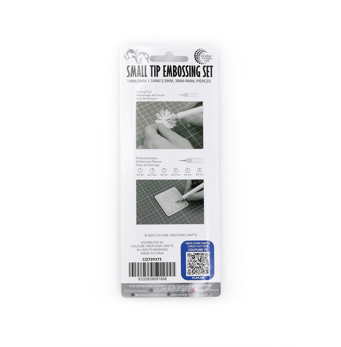 CC Small Tip Embossing Set 4pce