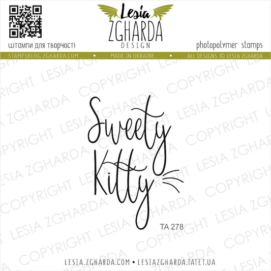 Lesia Zgharda Sentiment Stamp Set Sweet Kitty