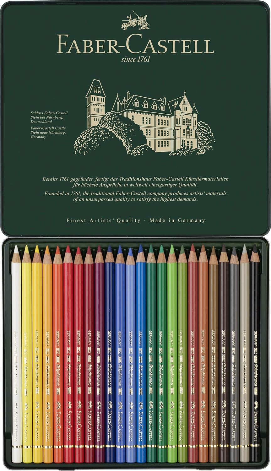 Faber Castell Polychromos Coloured Pencils Tin 24