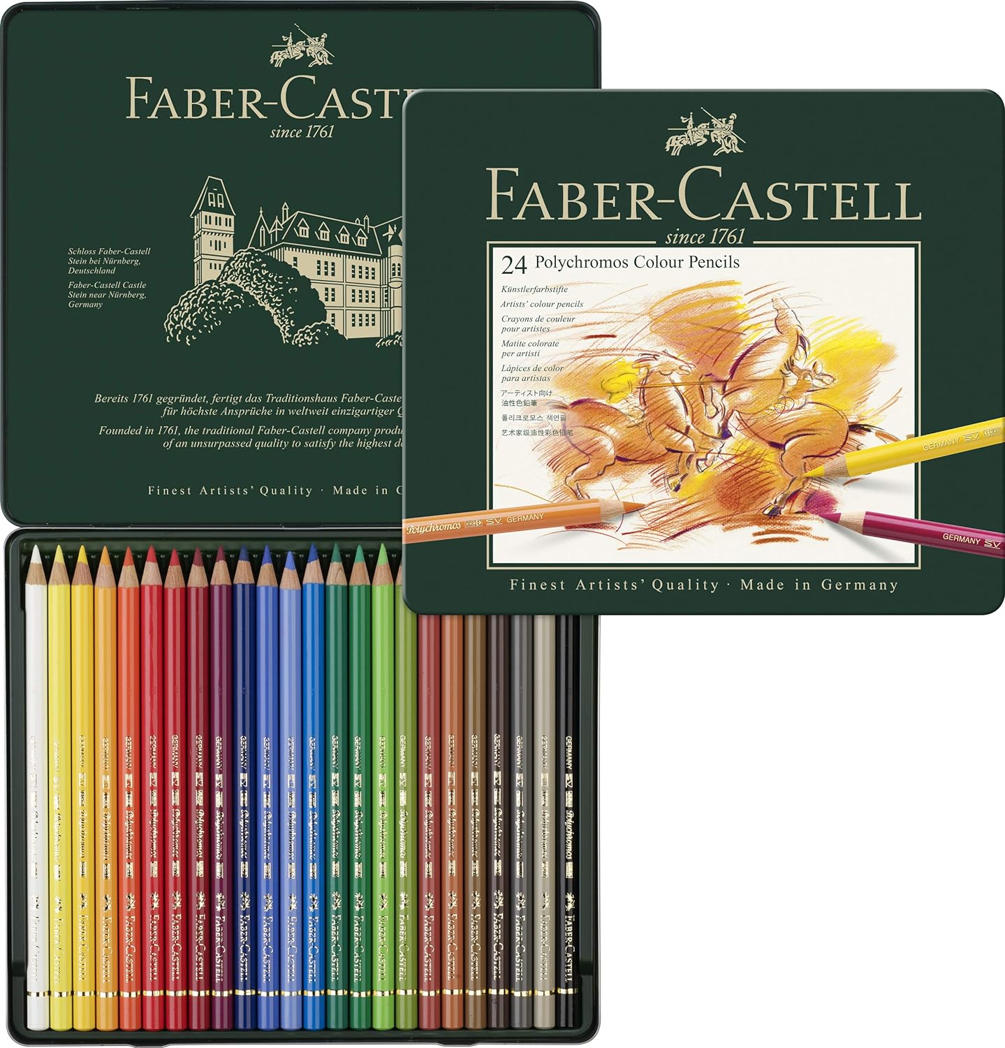 Faber Castell Polychromos Coloured Pencils Tin 24