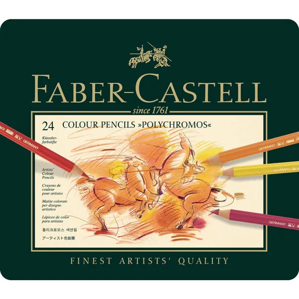 Faber Castell Polychromos Coloured Pencils Tin 24