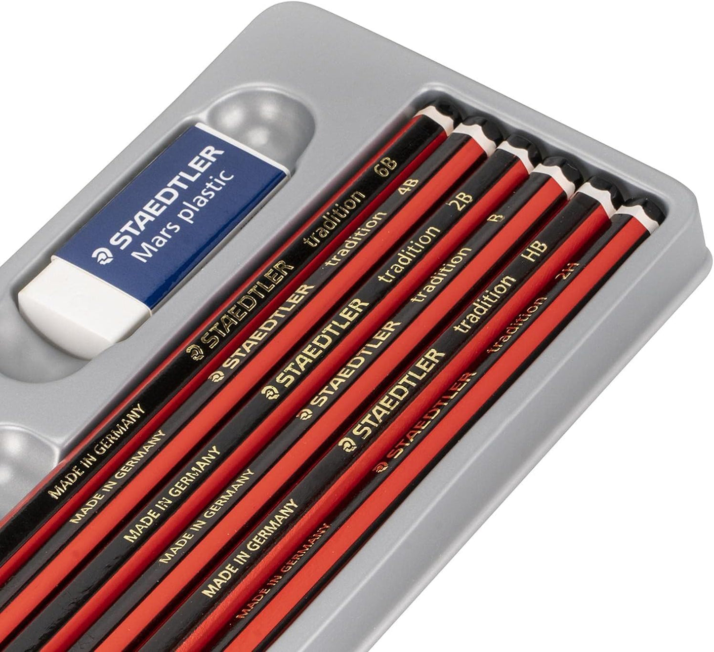 Staedtler Tradition Pencils Asstd Set of 6 with Bonus Eraser and Sharpener