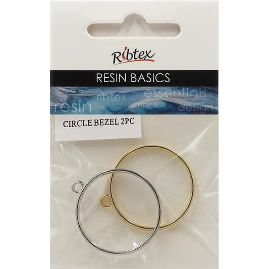 Ribtex UV Resin Bezel Frame Circle Pk2
