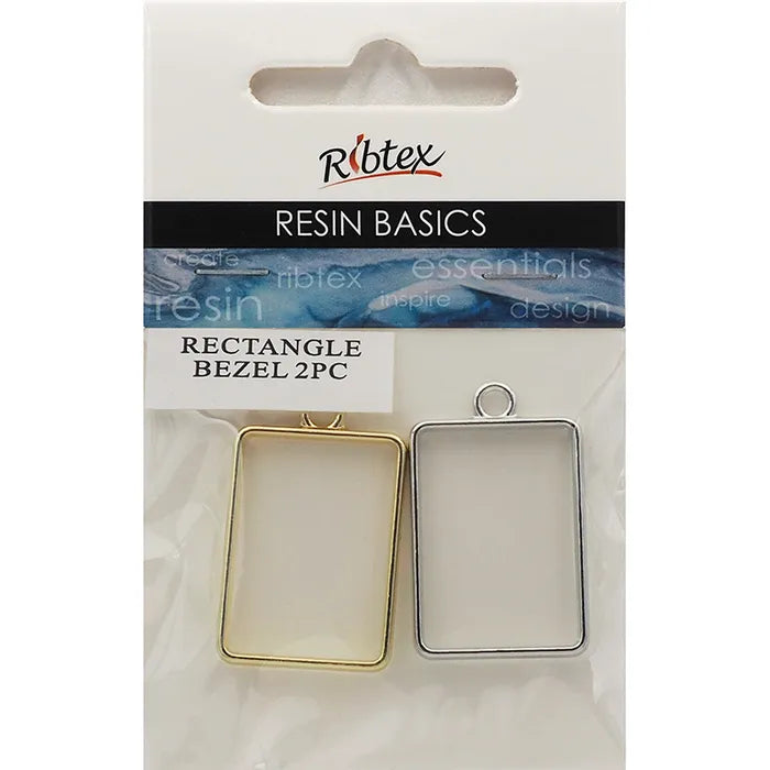 Ribtex UV Resin Bezel Frame Rectangle Pk2