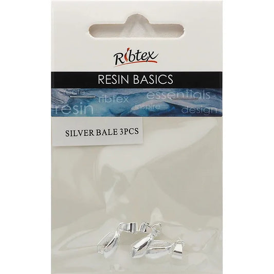 Ribtex UV Resin Pendant Bale Silver Pk3