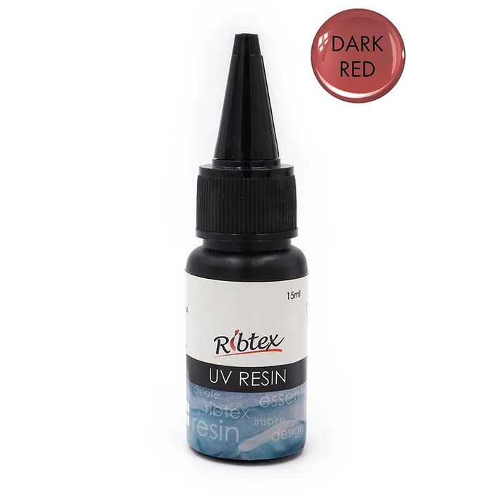 Ribtex Coloured UV Resin Dark Red 15ml