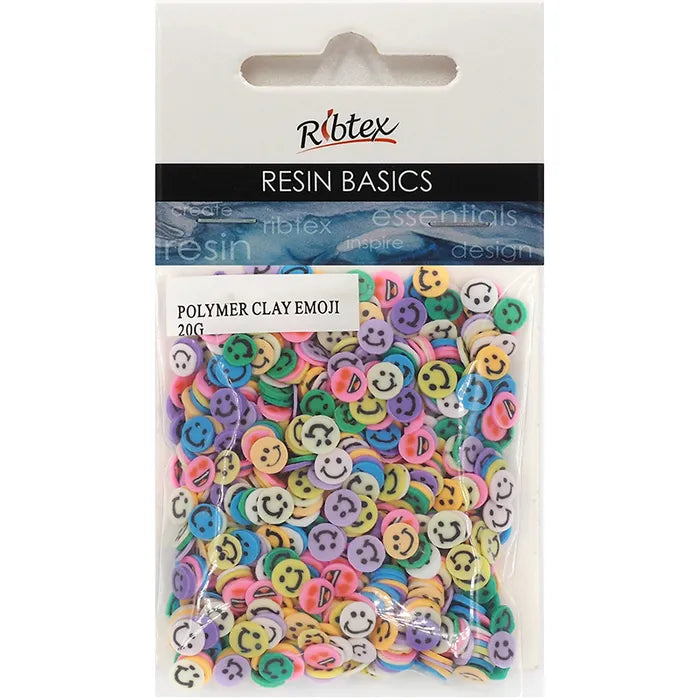 Ribtex UV Resin Polymer Clay Emoji Shapes 20g