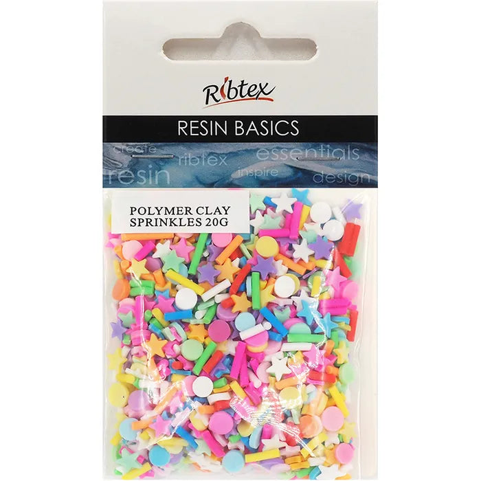 Ribtex UV Resin Polymer Clay Sprinkles Mix Shapes 20g