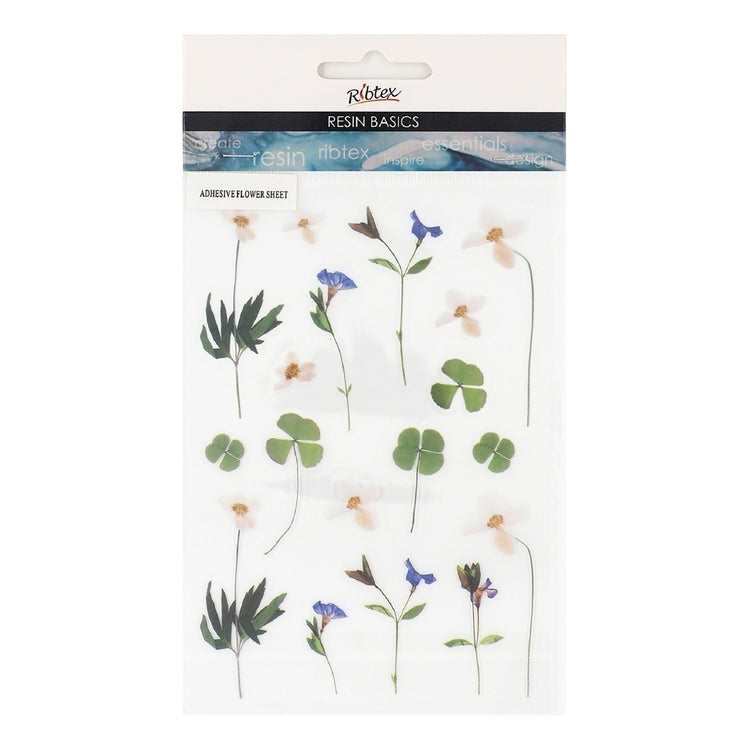Ribtex Resin Faux Nature Adhesive Flower Sheet Multicoloured