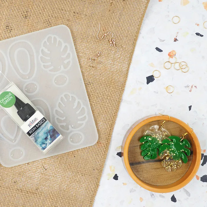 Ribtex Resin Basics Silicone Mould Monstera Earrings