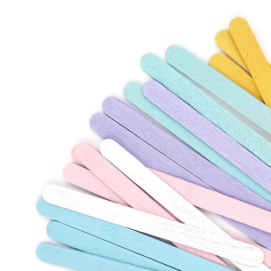Value Craft Wood Icy Pole Sticks Pastel 15cm Pk60